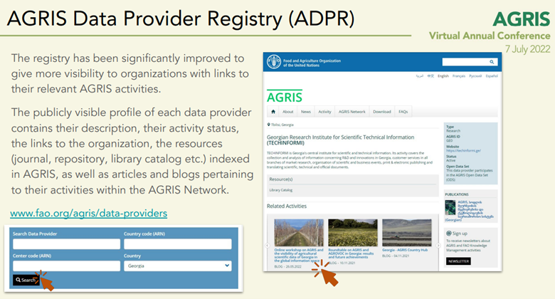 AGRIS Data Provider Registry